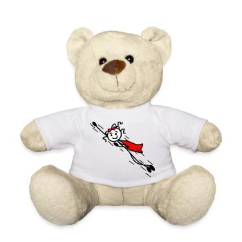 Superwoman oder super schnell fliegen - Teddy - Weiß - Vorne