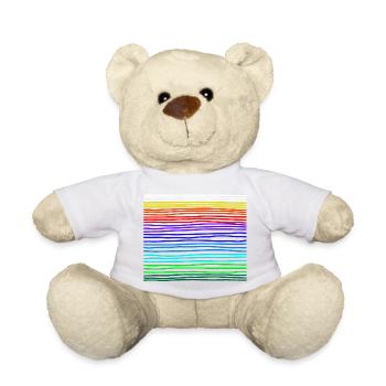 rainbow - Teddy Bear - white - Front