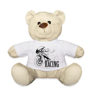 Racing Racebike Moto Symbole Moto Moto - Nounours - blanc - Devant