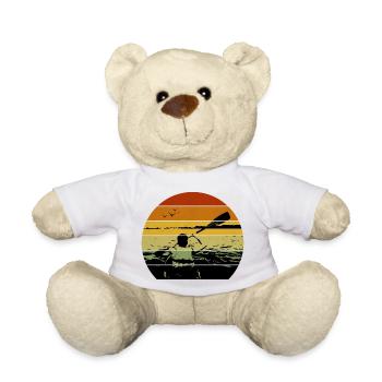 Sonnenuntergang Paddler Silhouette - Teddy - Weiß - Vorne