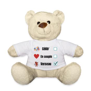 Cadeau astrologie Verseau humour - Nounours - blanc - Devant