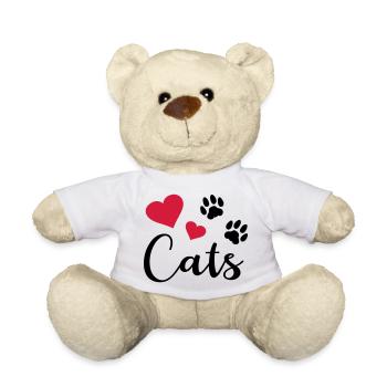 Chat pattes chatote félin amoureux des chats - Nounours - blanc - Devant