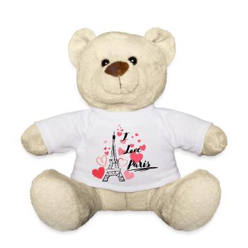I love Paris. - Nounours - blanc - Devant