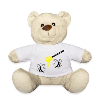honey bees 2 - Teddy Bear - white - Front