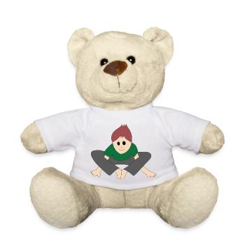 Yoga poser la tortue - Nounours - blanc - Devant