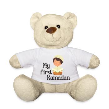 Mon premier Ramadan/ 1. Serment /Musulman/Islam/Allah - Nounours - blanc - Devant