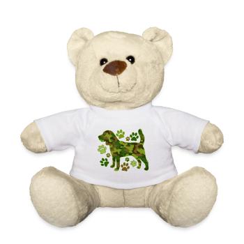 Beagle chien de chasse camouflage - Nounours - blanc - Devant