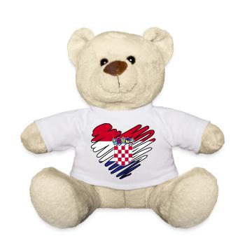 Croatia heart by The Manzanita - Nounours - blanc - Devant