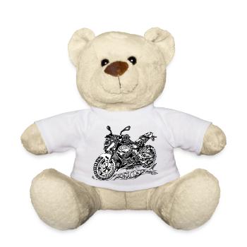 Biker saying - Teddy Bear - white - Front