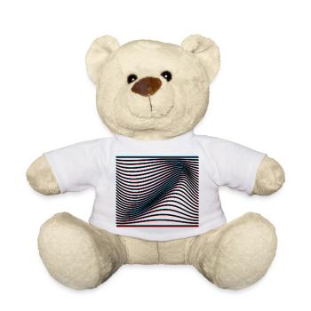 Wellen Psychedelisch Trippy - Teddy - Weiß - Vorne