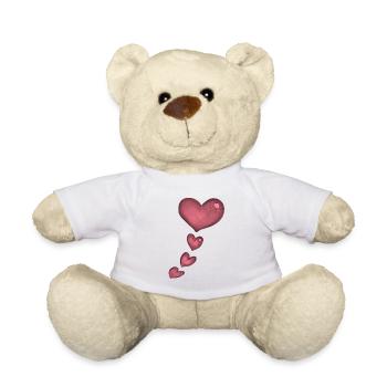 coeur rose - Nounours - blanc - Devant