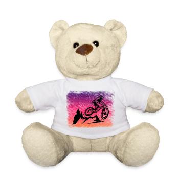Downhill Shirt Mountain Bike Single Trail - Teddy Bear - white - Front