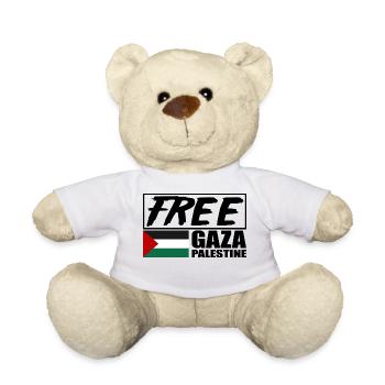 Free Gaza, Free Palestine, Save Gaza, Palestina - Nounours - blanc - Devant
