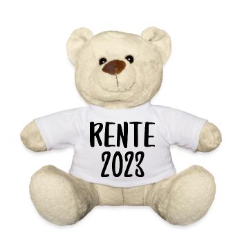 Rente Rentner Arbeit Ruhestand Spruch 2023 - Teddy - Weiß - Vorne