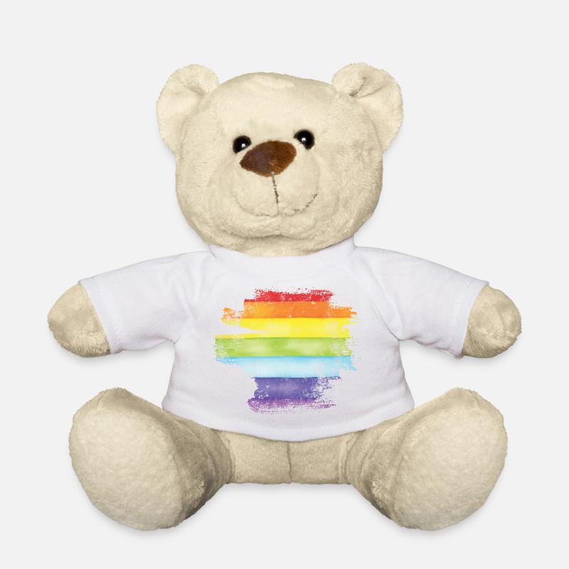 Arc-en-ciel du Fleuron de la fierté - Nounours - blanc