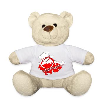 I Love Thuringia, the beautiful new federal state - Teddy Bear - white - Front