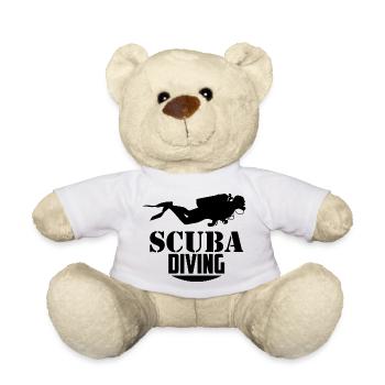 Scuba Diving Divers Sport Diving Underwater - Teddy Bear - white - Front