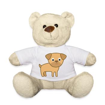 Chien mignon - Nounours - blanc - Devant