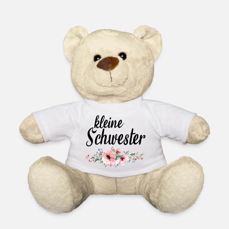Blumenmuster mit Pastellakzenten - Teddy - Weiß