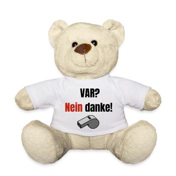 Fußball Tradition Schiedsrichter VAR nein Danke - Teddy - Weiß - Vorne