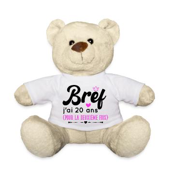 Bref J'ai 20 ans Pour La Deuxième Fois - Nounours - blanc - Devant