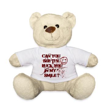 can you see the fuck you in my smile - Teddy - Weiß - Vorne
