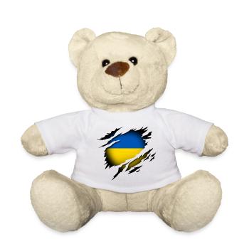 Ukraine at heart - Teddy Bear - white - Front