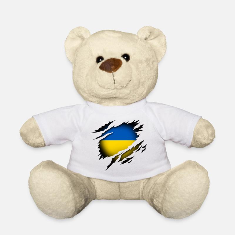 Ukraine at heart - Teddy Bear - white
