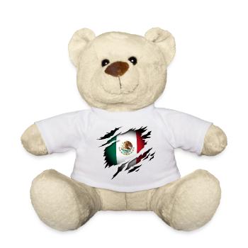 Mexiko im Herzen - Teddy - Weiß - Vorne