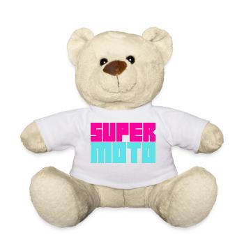 Supermoto / Supermotard / Supermoto Wheelie - Teddy Bear - white - Front