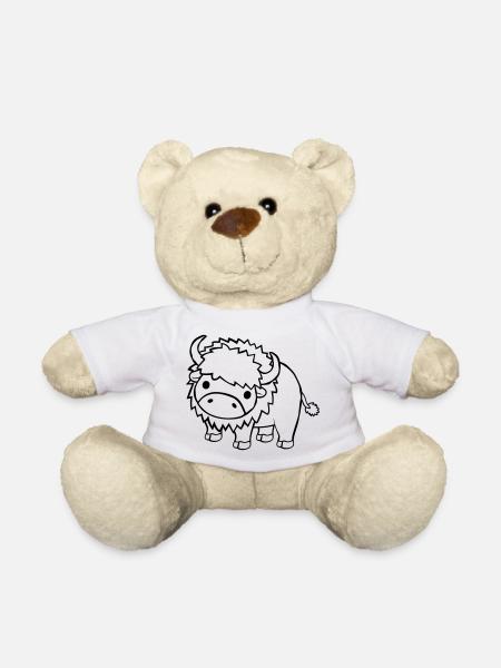 Großes süßes Bison - Teddy - Weiß