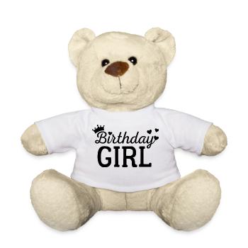 Fille d’anniversaire - Nounours - blanc - Devant