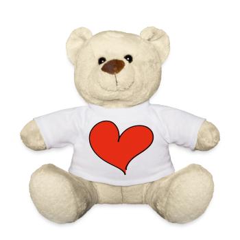 Cœur / Amour - Nounours - blanc - Devant