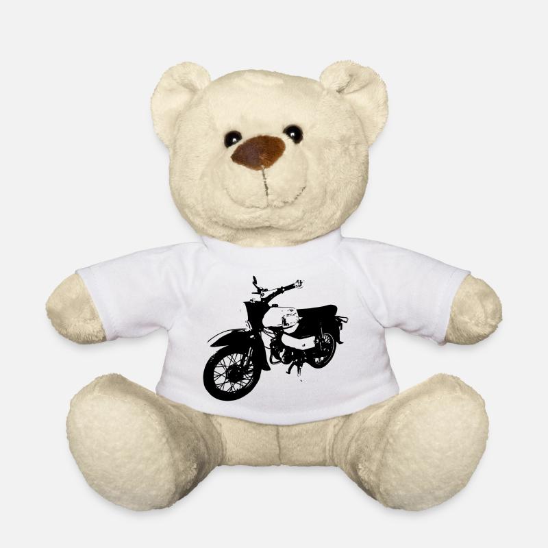 Simson Habicht Schwarz Moped - Teddy - Weiß