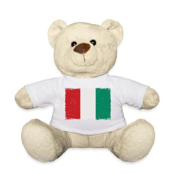 Drapeau Italie Grunge - Nounours - blanc - Devant