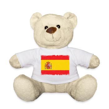 Drapeau Espagne Grunge - Nounours - blanc - Devant