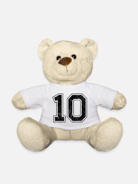 Numero 10 - Nalle - valkoinen