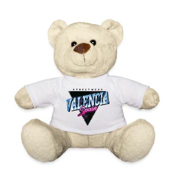 Valencia Spain City Skyline Vintage Retro - Teddy Bear - white - Front