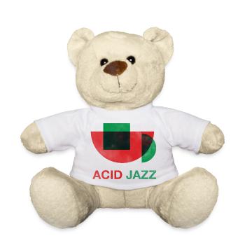 Acid Jazz Music Trip Hop - Teddy Bear - white - Front