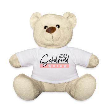 Schulkind 2022 1. Klasse - Teddy - Weiß - Vorne
