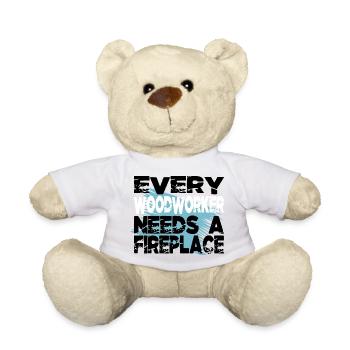 fiers t-shirts de crâne de charpentier - Nounours - blanc - Devant