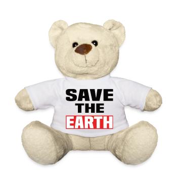 Save The Earth - Teddy - Weiß - Vorne