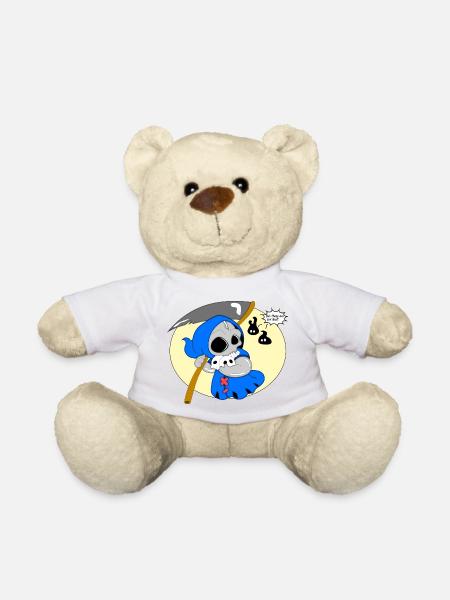 Reaper Skull - Teddy Bear - white