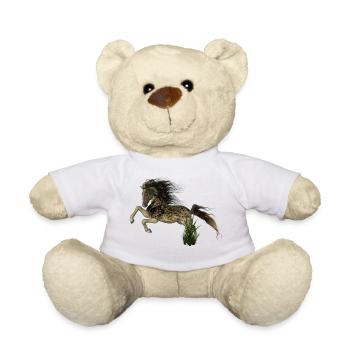 Beeindruckendes Fantasy-Pferd mit Totenköpfen. - Teddy - Weiß - Vorne