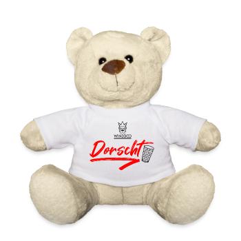 Winegod lustiger Spruch Dorscht - Teddy - Weiß - Vorne