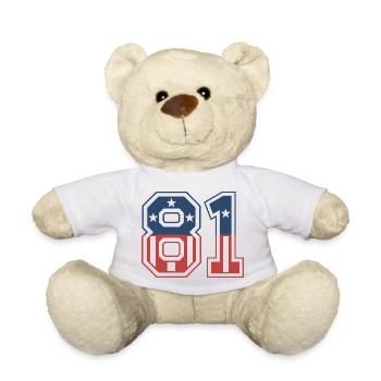 Nummer 81 USA - Teddy - Weiß - Vorne