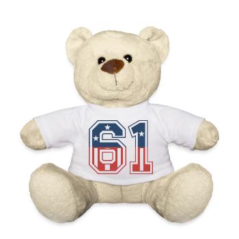 Numéro 61 États-Unis - Nounours - blanc - Devant