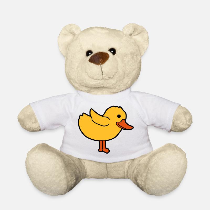 Cartoon duck cute chick - Teddy Bear - white