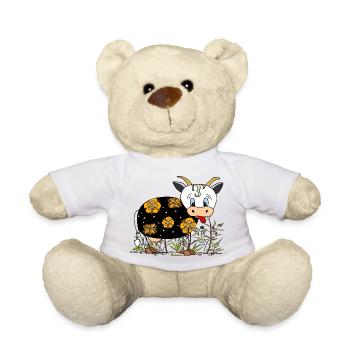 Cow - Teddy Bear - white - Front