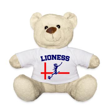 England Football Women’s Champions Lionesses  - Teddy Bear - white - Front